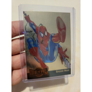 1995 MARVEL Fleer METAL GOLD BLASTER SPIDER-MAN #12 LIMITED EDITION Rare Vtg
